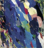 Sigrid Kopfermann: Blau (Strömungen), 1963, Öl auf Leinwand, 110 x 100 cm, Kunsthalle Schweinfurt