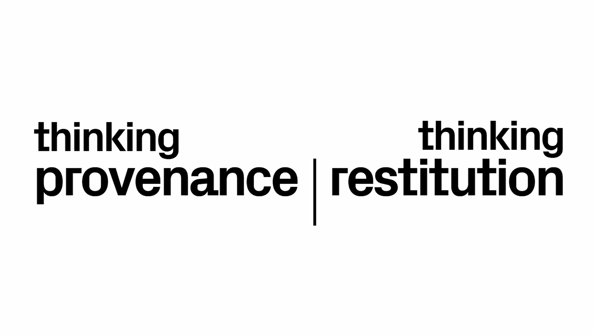 Logo: Thinking Provenance Thinking Restitution